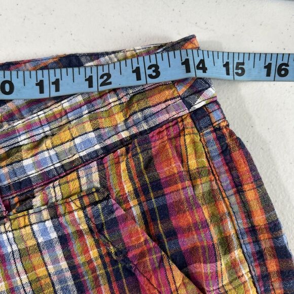 GAP Shorts Womens 4 Plaid Chino Rainbow‎ Colorful Preppy - Picture 4 of 6